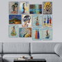 Wallity Set de 12 Cuadros Decorativos MDF Multicolor 20 x 15 cm